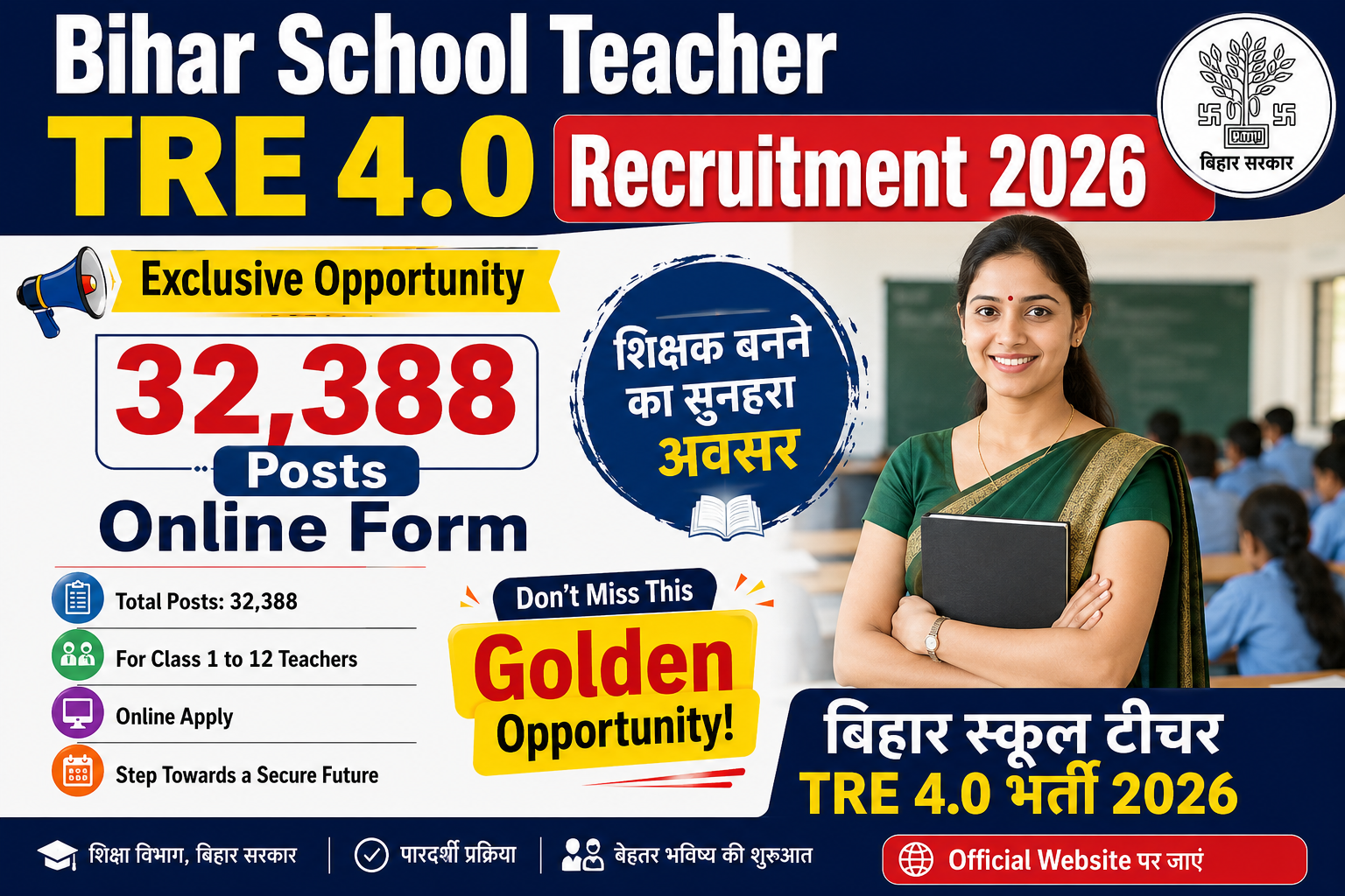 Bihar School Teacher TRE 4.0
