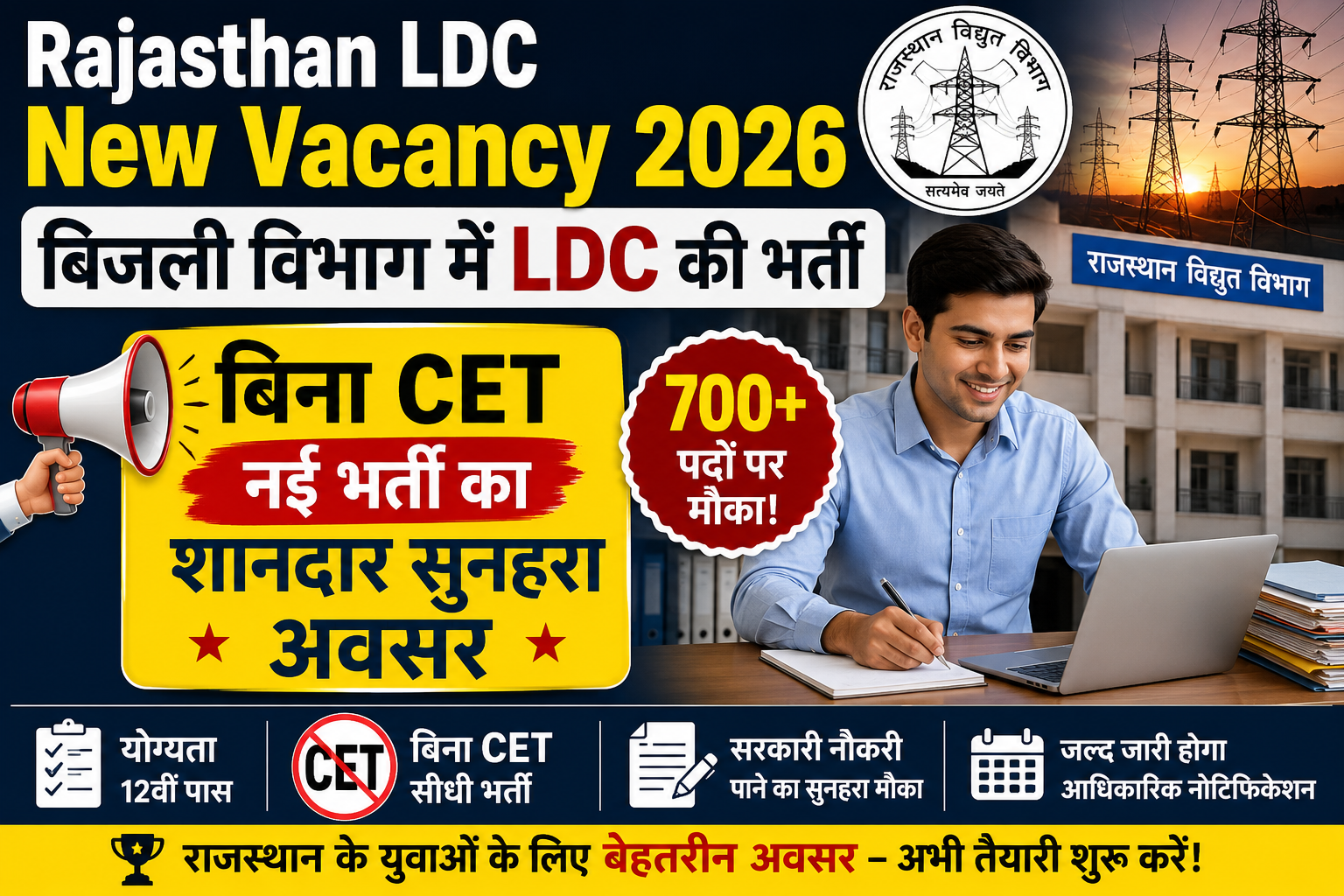 Rajasthan LDC New Vacancy 2026