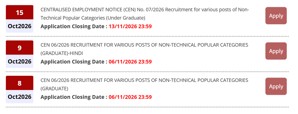 RRB NTPC 10+2 Recruitment 2026